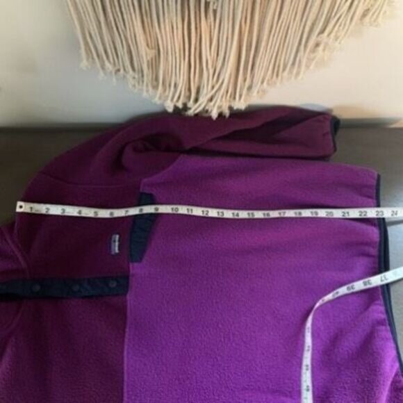 PATAGONIA Snap-T Synchilla Fleece Pullover Purple Girl’s Size XL 14 - Picture 14 of 14
